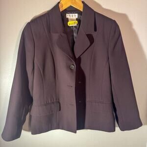 Vintage Worthington Petite Brown Classic Blazer with Faux Pockets
